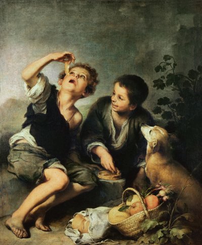 Children Eating a Pie by Bartolomé Esteban Murillo